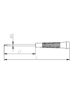 İzeltaş 4520184150 Elektronikçi Tip (Klemens) Yıldız Uçlu Klemens Tornavida 4x150